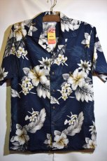 画像1: Pacific legend(パシフィック  レジェンド) Aloha Flower Allover Navy  Shirts Navy レジェンド アロハシャツ ネイビー (1)