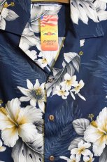 画像2: Pacific legend(パシフィック  レジェンド) Aloha Flower Allover Navy  Shirts Navy レジェンド アロハシャツ ネイビー (2)