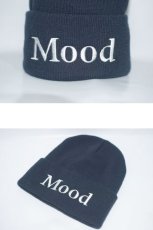 画像2: Mood NYC (ムード エヌワイシー) Classic Logo Beanie Knit Cap Navy ビーニー ニットキャップ (2)