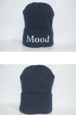 画像1: Mood NYC (ムード エヌワイシー) Classic Logo Beanie Knit Cap Navy ビーニー ニットキャップ (1)