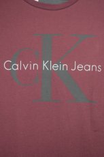 画像2: Calvin Klein(カルバンクライン) L/S Logo Tee Maroon ロングスリーブ 長袖 ロゴ Tシャツ  (2)