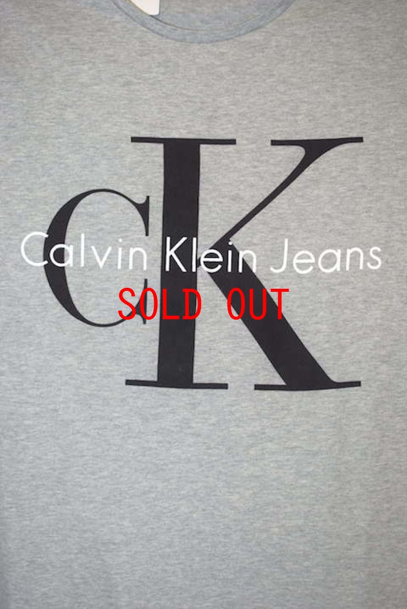 画像1: Calvin Klein(カルバンクライン) S/S Classic Logo Tee Grey 半袖 Tシャツ  (1)