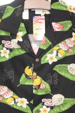 画像1: Pacific legend(パシフィック  レジェンド) Aloha Sushi Allover Black  Shirts レジェンド アロハシャツ 寿司 スシ ブラック (1)