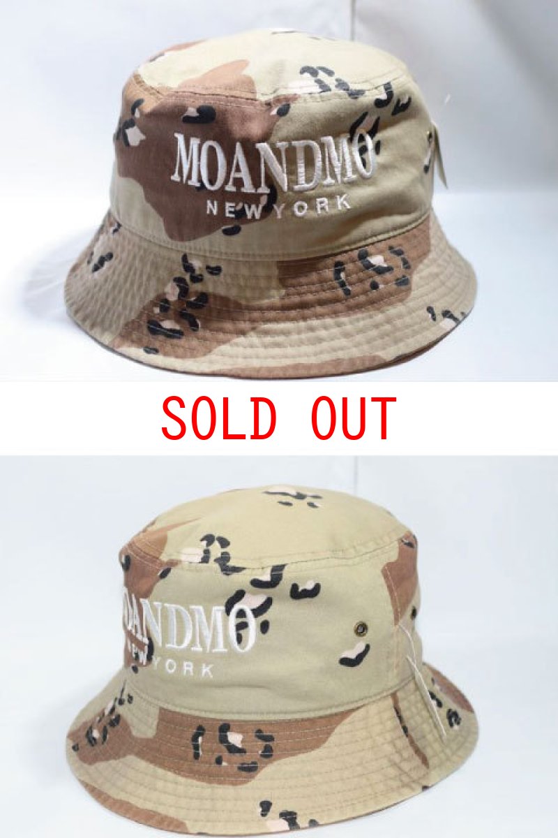 画像1: Mo'&Mo' NewYork(モーアンドモー ニューヨーク) Logo Bucket Hat Desert Camo バケットハット (1)