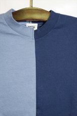画像3: EPTM. (エピトミ) S/S Half&Half Box Tee Navy Light Blue ハーフ&ハーフ ボックス Tシャツ (3)