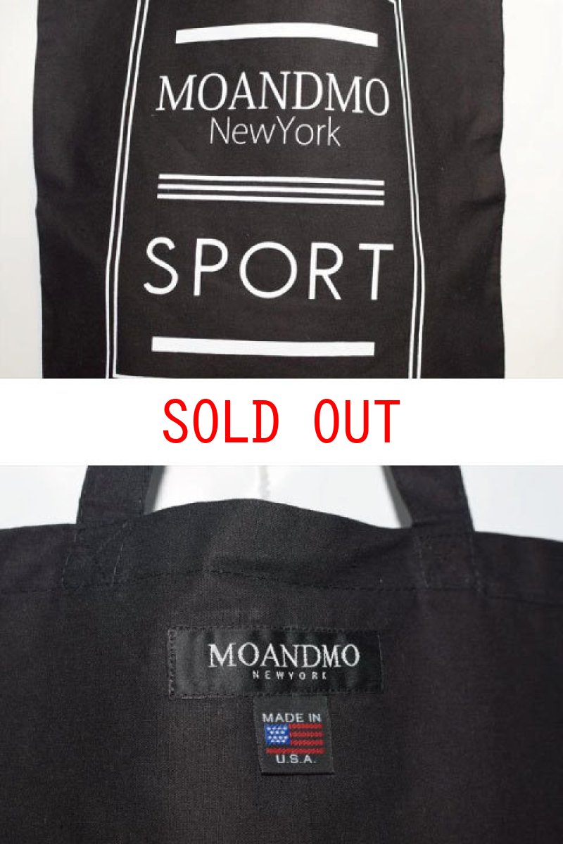 画像3: Mo'&Mo' NewYork(モーアンドモー ニューヨーク) Eco Tote Bag Sport Black トートバッグ (3)