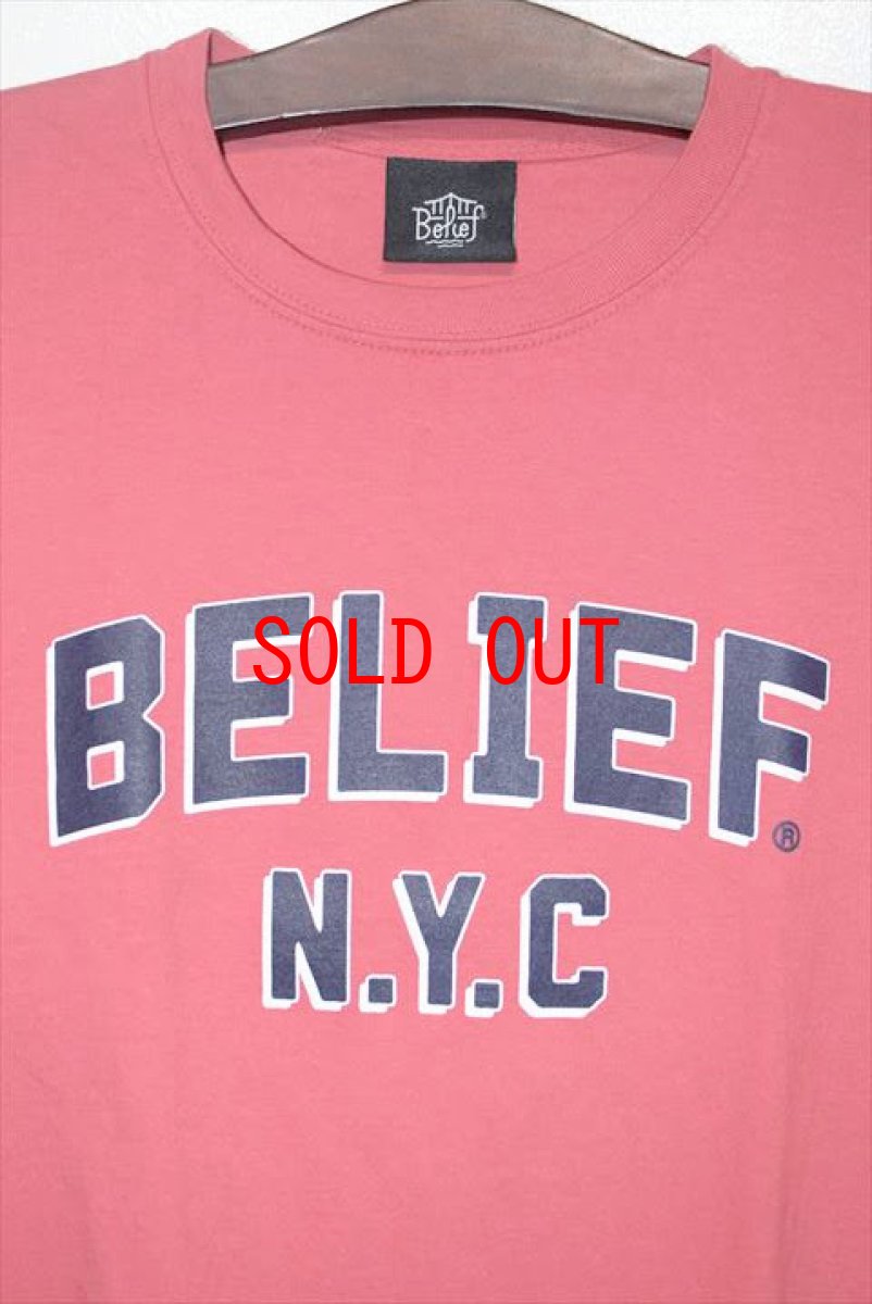 画像2: Belief (ビリーフ) College Logo S/S Tee Cumin カレッジ ロゴ 半袖 Tシャツ (2)