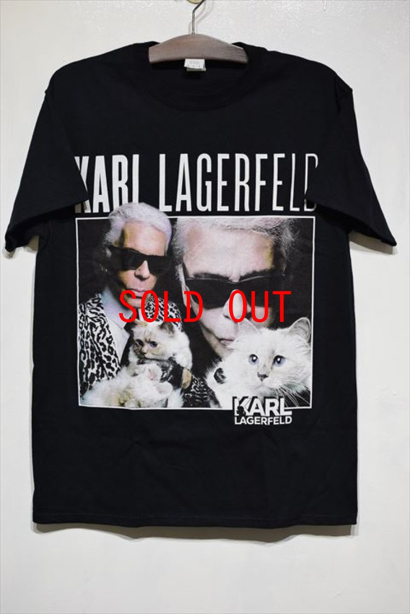 画像1: Homage Tees(オマージュティーズ) S/S Karl Lagerfeld of Wales Tee Black カール ラガーフェルド Tシャツ (1)