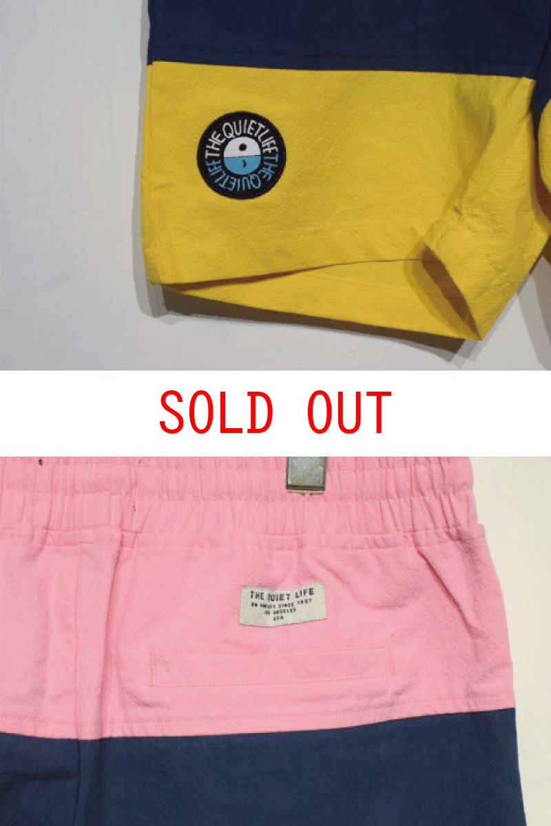 画像3: The Quiet Life(クワイエット ライフ) Solar Beach Shorts Pink Navy Yellow ショーツ (3)