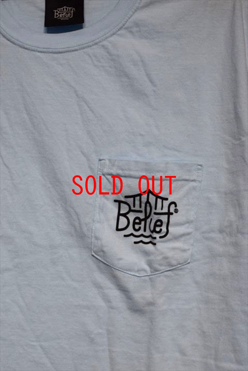 画像1: Belief (ビリーフ) Triboro Pocket S/S Tee Light Blue ポケット 半袖 Tシャツ (1)