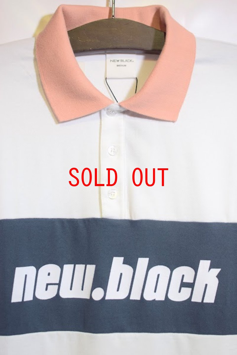 画像2: New Black(ニューブラック) Deuce Polo Shirt White Classic Logo スポーツ テニス ポロシャツ (2)