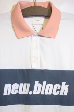 画像2: New Black(ニューブラック) Deuce Polo Shirt White Classic Logo スポーツ テニス ポロシャツ (2)