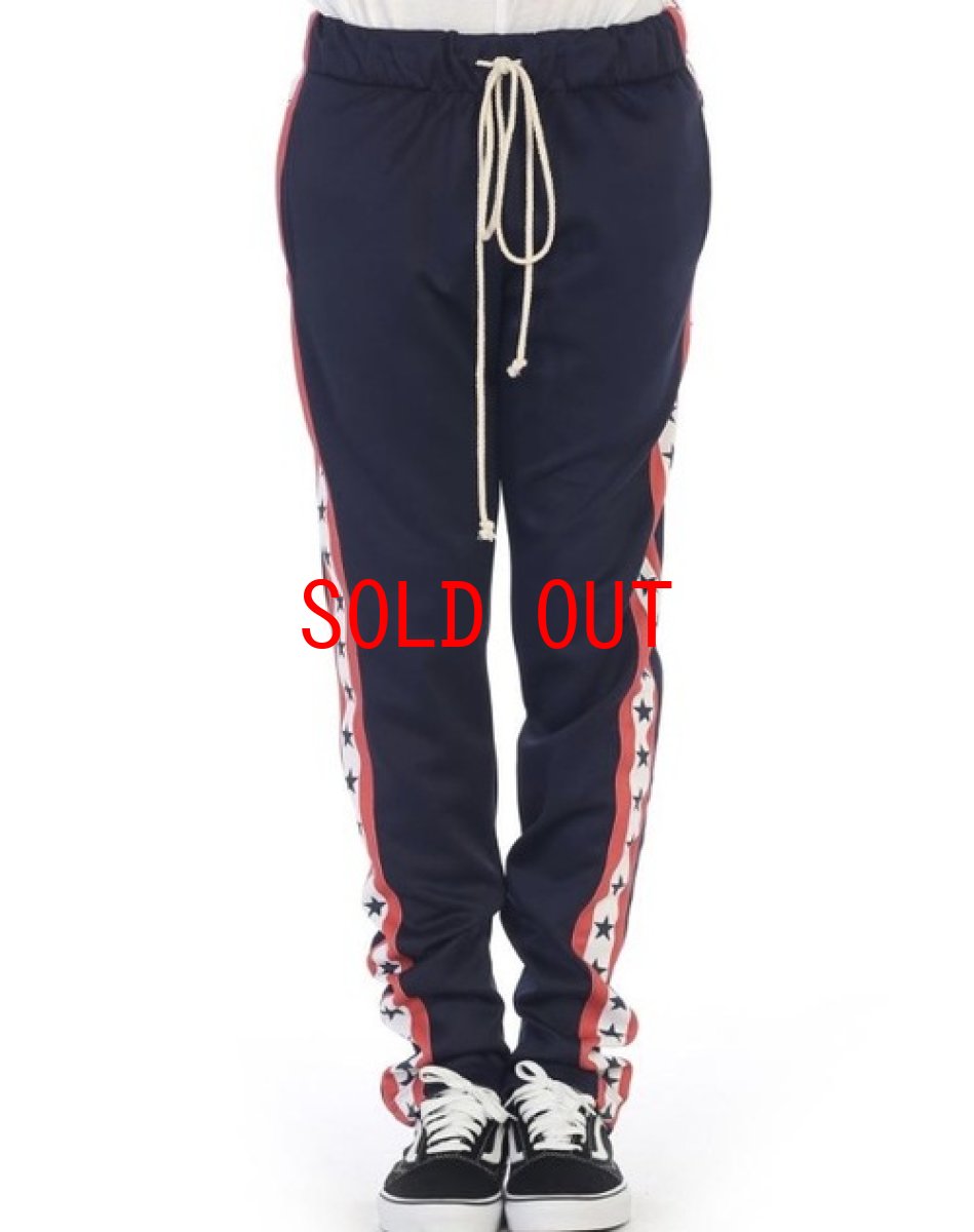 画像2: EPTM. (エピトミ) Techno Track Pants Star NAVY STARS Piping トラック パンツ (2)