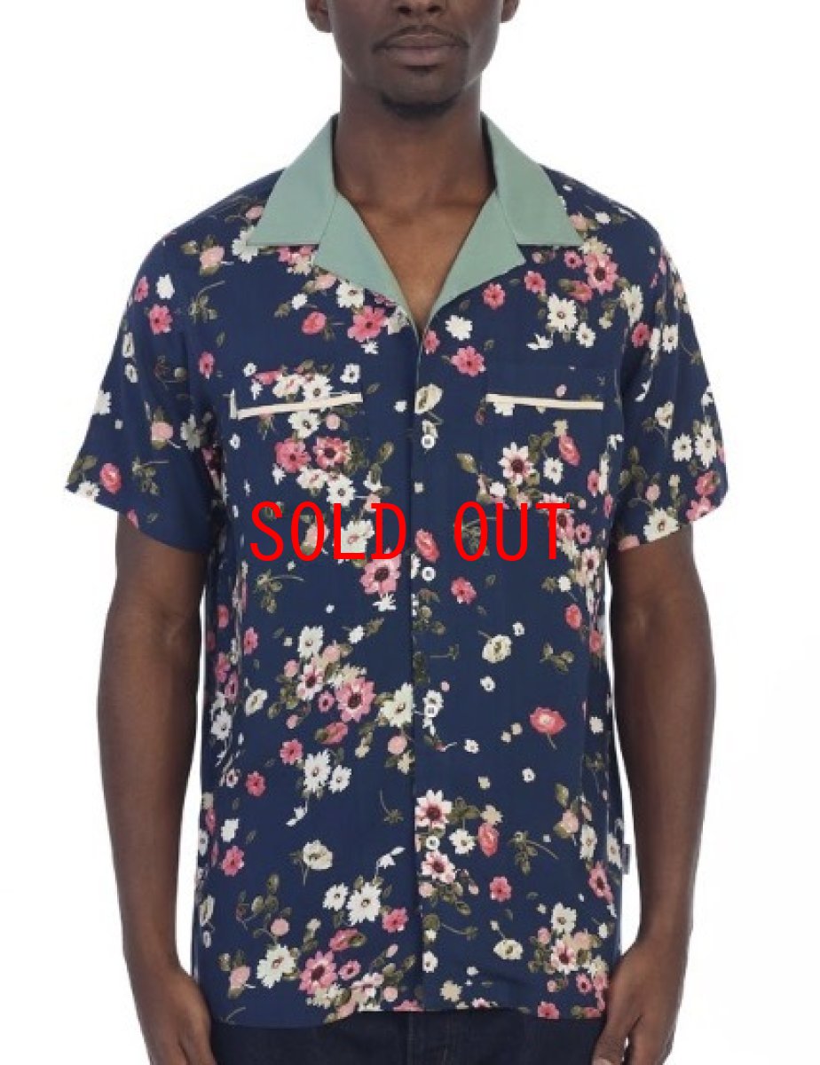 画像1: EPTM. (エピトミ) S/S Aloha Bowling Shirt Navy 半袖 ボーリング シャツ (1)