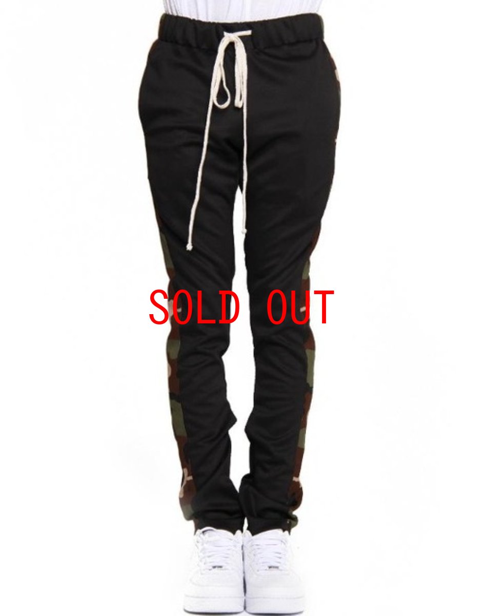 画像2: EPTM. (エピトミ) Techno Track Pants BLACK CAMO Piping トラック パンツ (2)