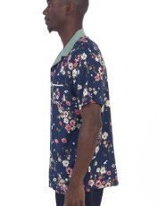 画像2: EPTM. (エピトミ) S/S Aloha Bowling Shirt Navy 半袖 ボーリング シャツ (2)