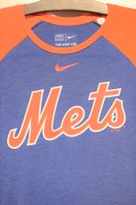 画像2: Nike(ナイキ) NewYork Mets 2Tone Raglan Tee Orange Blue ニューヨーク メッツ ラグラン Tシャツ  (2)