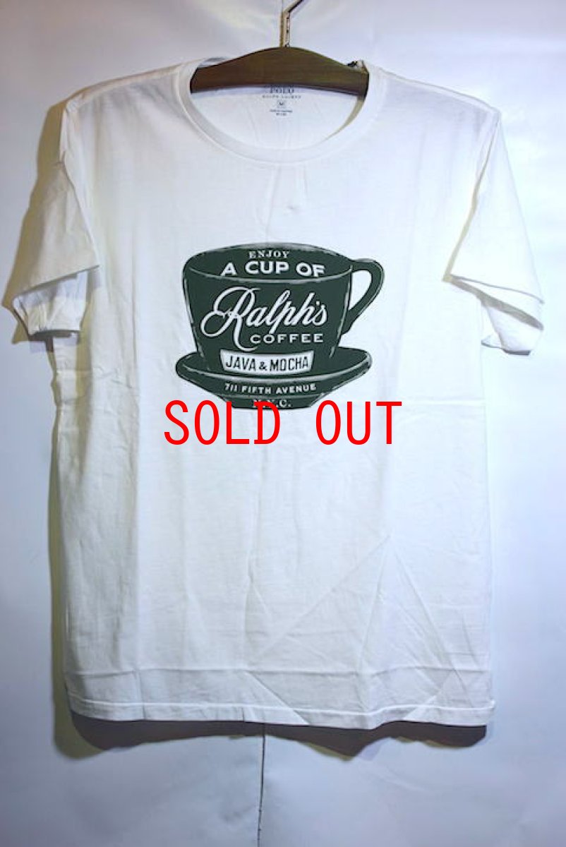 画像1: Ralph's Coffee(ラルフズ コーヒー) Cup Logo S/S Tee White POLO 半袖 Tシャツ (1)