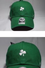 画像1: 47 Brand(フォーティーセブンブランド) Irish Base Runner Ball Cap Small Logo Green White グリーン ホワイト スモール ロゴ Round 6 Panel  (1)