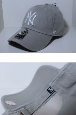 画像2: 47 Brand(フォーティーセブンブランド) New York Yankees Ball Cap Grey グレー Round 6 Panel  (2)