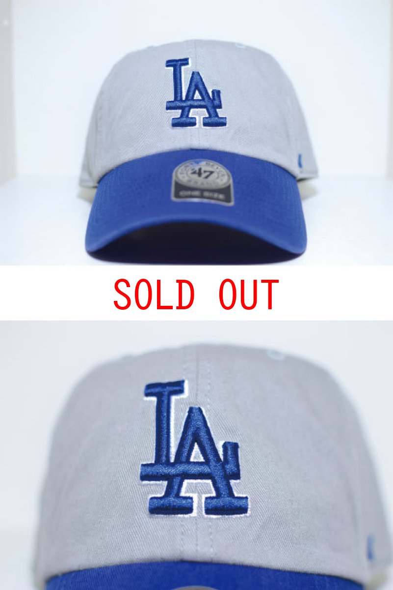 画像1: 47 Brand(フォーティーセブンブランド)Los Angeles Dodgers 2Tone Ball Cap Grey Blue ツートーン グレー ブルー ロサンゼルス ドジャース Round 6 Panel (1)