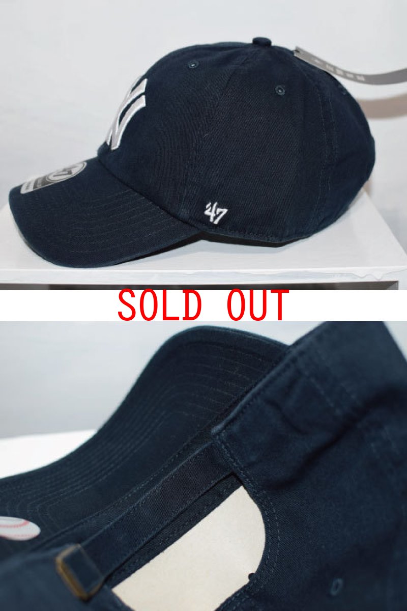 画像2: 47 Brand(フォーティーセブンブランド) New York Yankees Ball Cap Logo Nvey White ネイビー ホワイト ロゴ Round 6 Panel  (2)