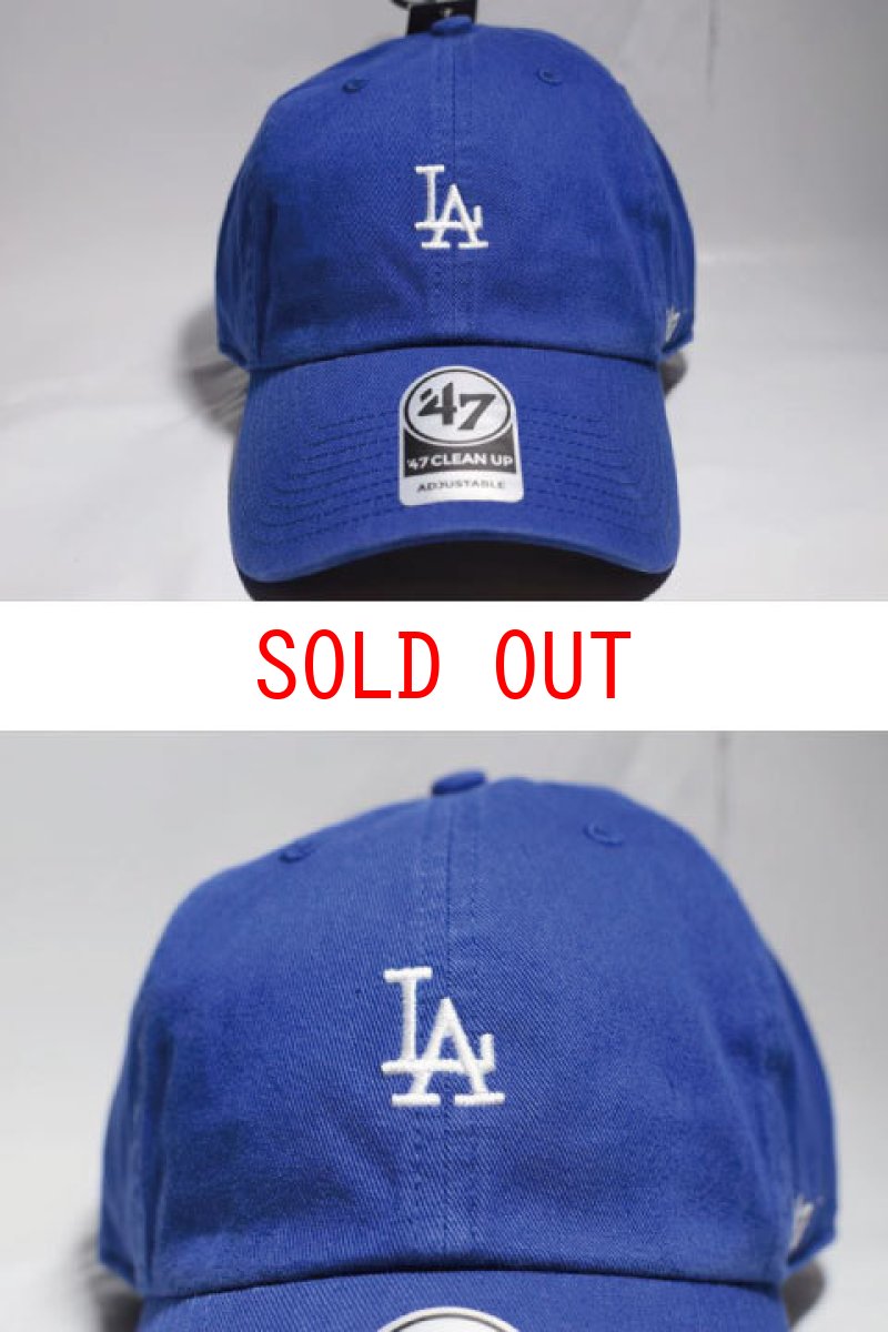画像1: 47 Brand(フォーティーセブンブランド) Los Angeles Dodgers Ball Cap Small Logo Blue White ブルー ホワイト スモール ロゴ ロサンゼルス ドジャース Round 6 Panel ラウンド キャップ MLB  (1)