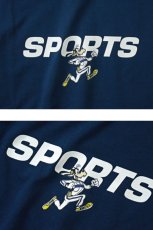 画像2: × Disney Goofy Sports L/S Tee Navy 長袖 Tシャツ (2)