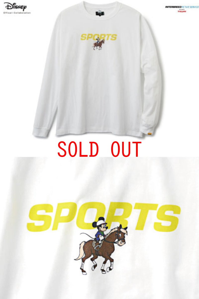 画像1: × Disney Minnie Sports L/S Tee White 長袖 Tシャツ (1)