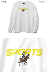 画像1: × Disney Minnie Sports L/S Tee White 長袖 Tシャツ (1)