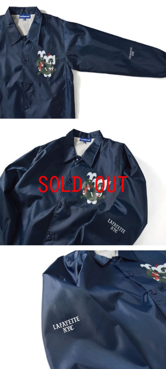 画像2: Lafayette(ラファイエット) Far East Dragon Coach Jacket Navy ファー イースト ドラゴン コーチジャケット ジャケット ネイビー (2)