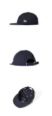 画像2: NewEra LF Logo 9Twenty Flat Visor Cap Navy ニューエラ ロゴ フラットバイザー キャップ ネイビー コラボ (2)