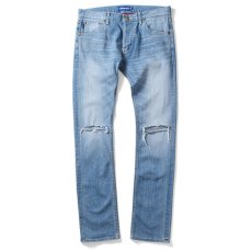 画像1: 5Pocket Selvage Stretch Washed Denim Pants Slim Fit Indigo ポケット セルヴィッチ ストレッチ ウォッシュ デニム パンツ (1)