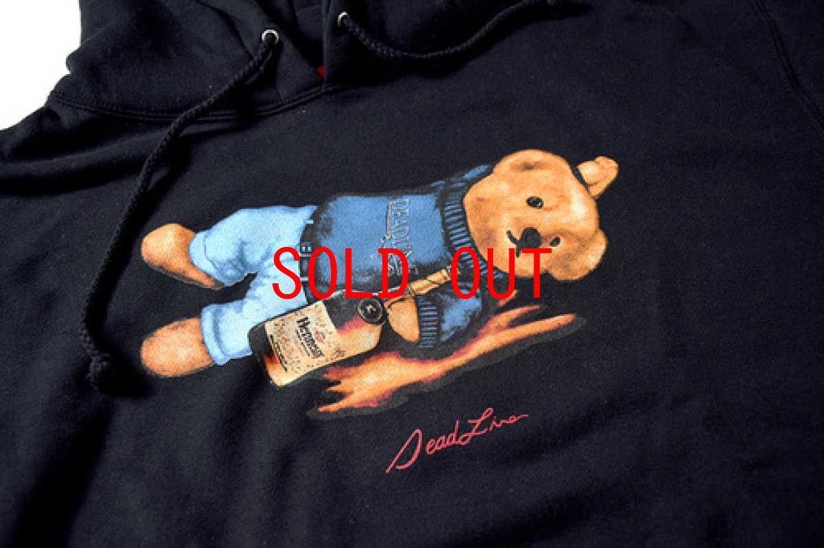 画像2: Deadline (デッドライン) Henny Bear Pullover Hoodie Black へニー ベアー プルオーバー フーディー パーカー (2)