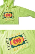 画像2: Deadline (デッドライン) Cucci Box Logo Pullover Hoodie Safety Green クッチ ボックス ロゴ プルオーバー フーディー パーカー (2)
