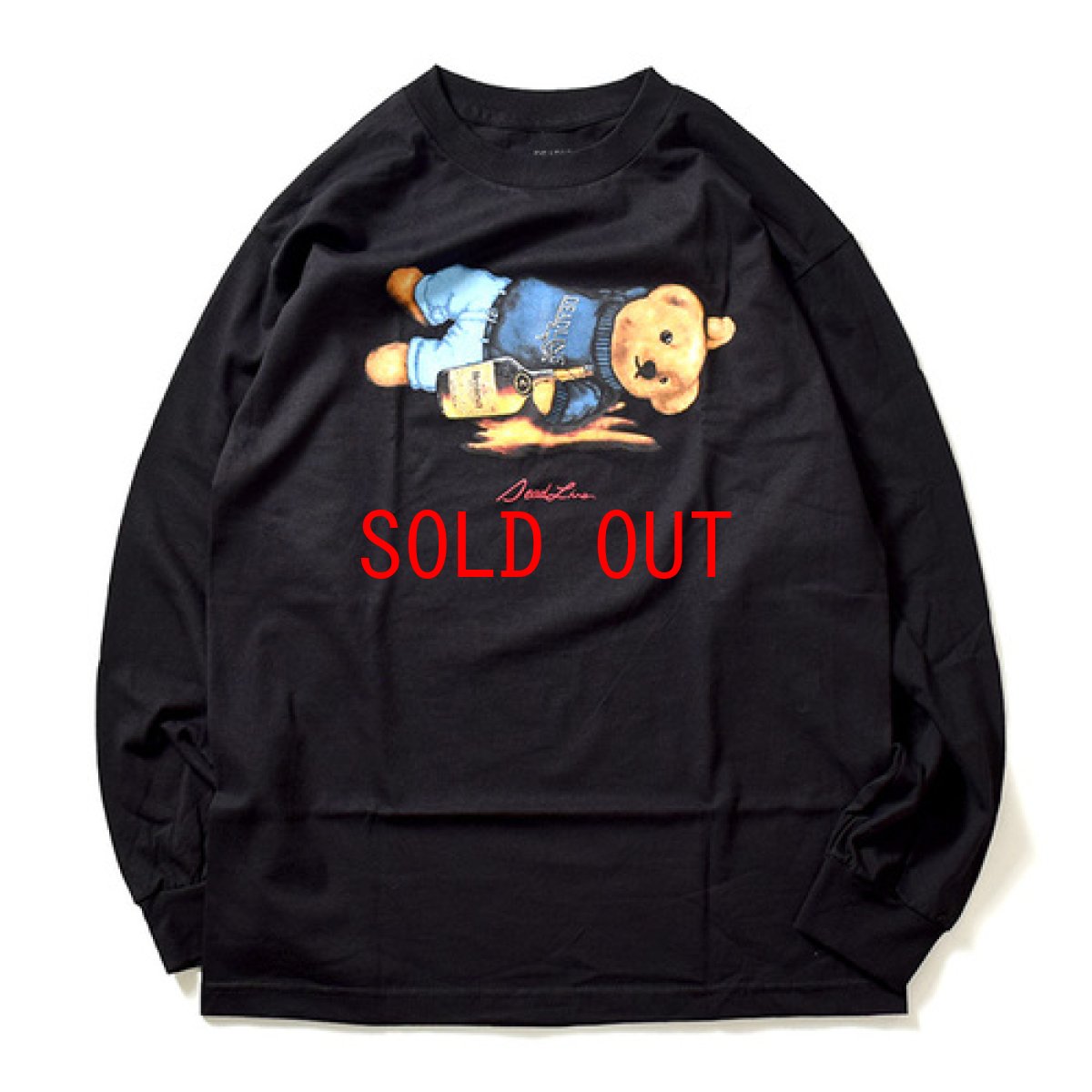 画像1: Deadline (デッドライン) Henny Bear L/S Tee Black へニー ベアー 長袖 Tシャツ (1)