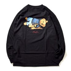 画像1: Deadline (デッドライン) Henny Bear L/S Tee Black へニー ベアー 長袖 Tシャツ (1)