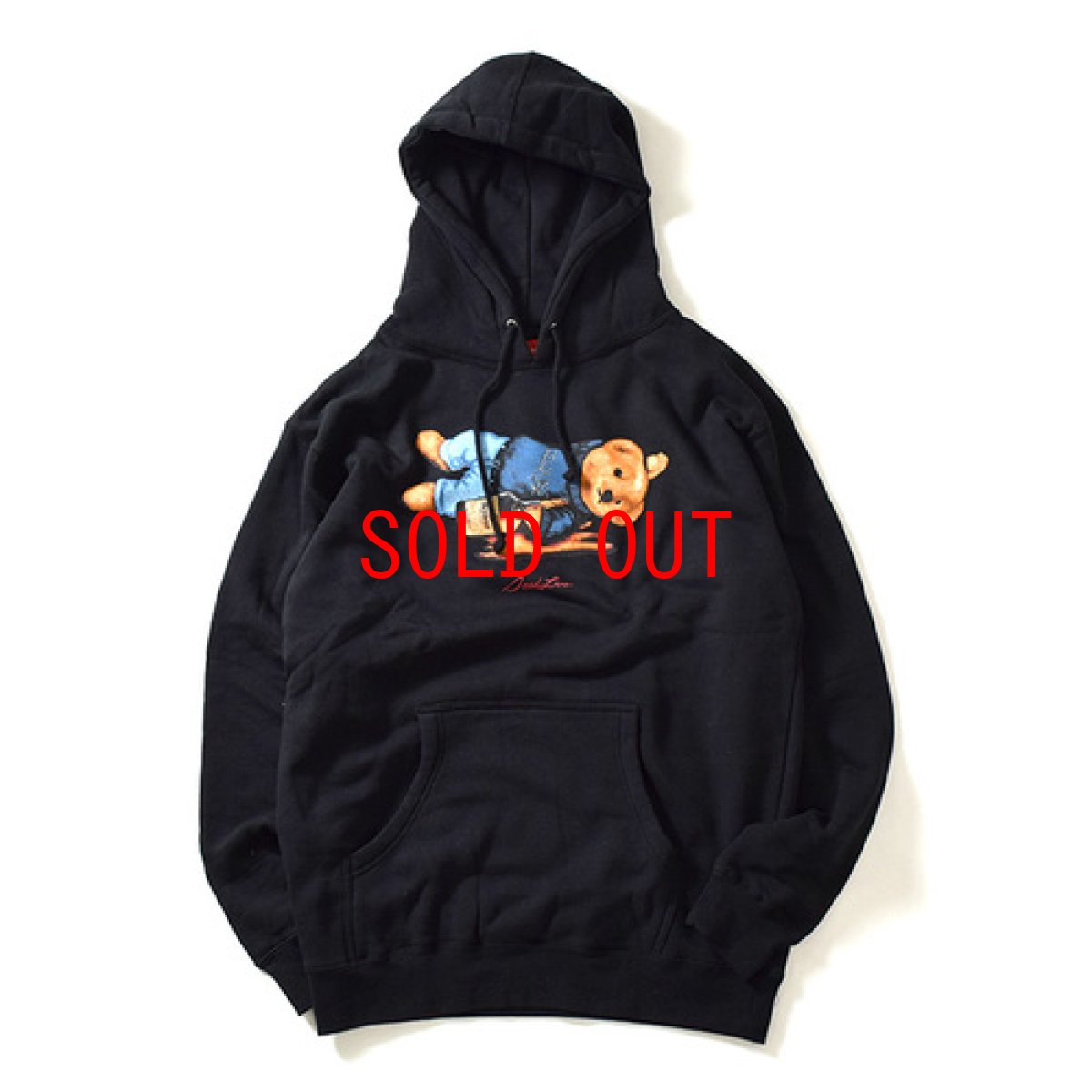 画像1: Deadline (デッドライン) Henny Bear Pullover Hoodie Black へニー ベアー プルオーバー フーディー パーカー (1)