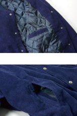 画像5: Indigo Dyed Corduroy Varsity Jacket Navy インディゴ コーデュロイ ジャケット (5)