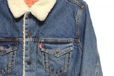 画像3: Levi's(リーバイス) Sherpa Trucker Jacket Medium Wash Indigo Denim ボア デニムジャケット (3)