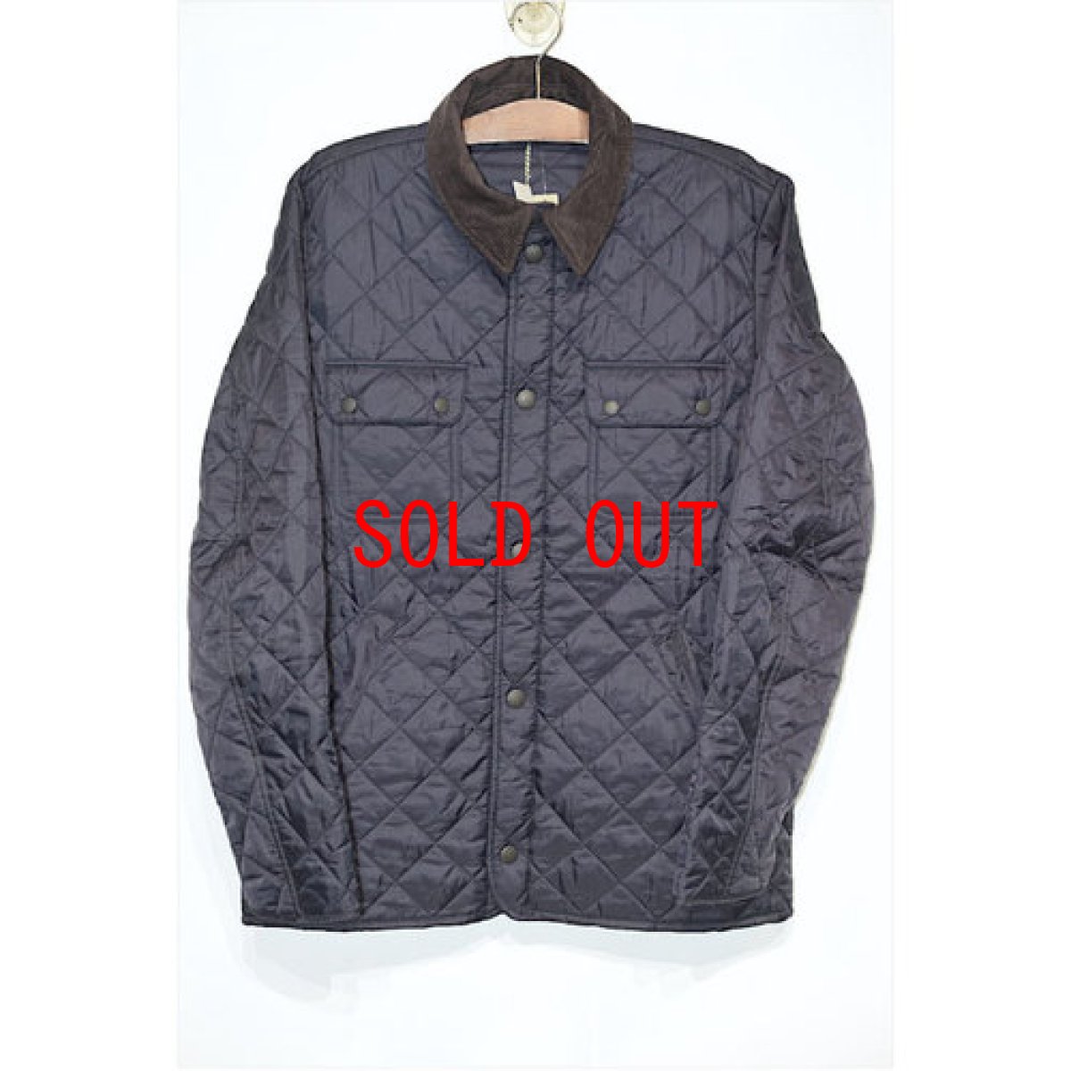 画像1: J.Crew (ジェイクルー) 別注 Barbour(バブアー) Tinford Quilting Jacket Navy キルティング ジャケット ネイビー Corduroy コーデュロイ ビデイル (1)