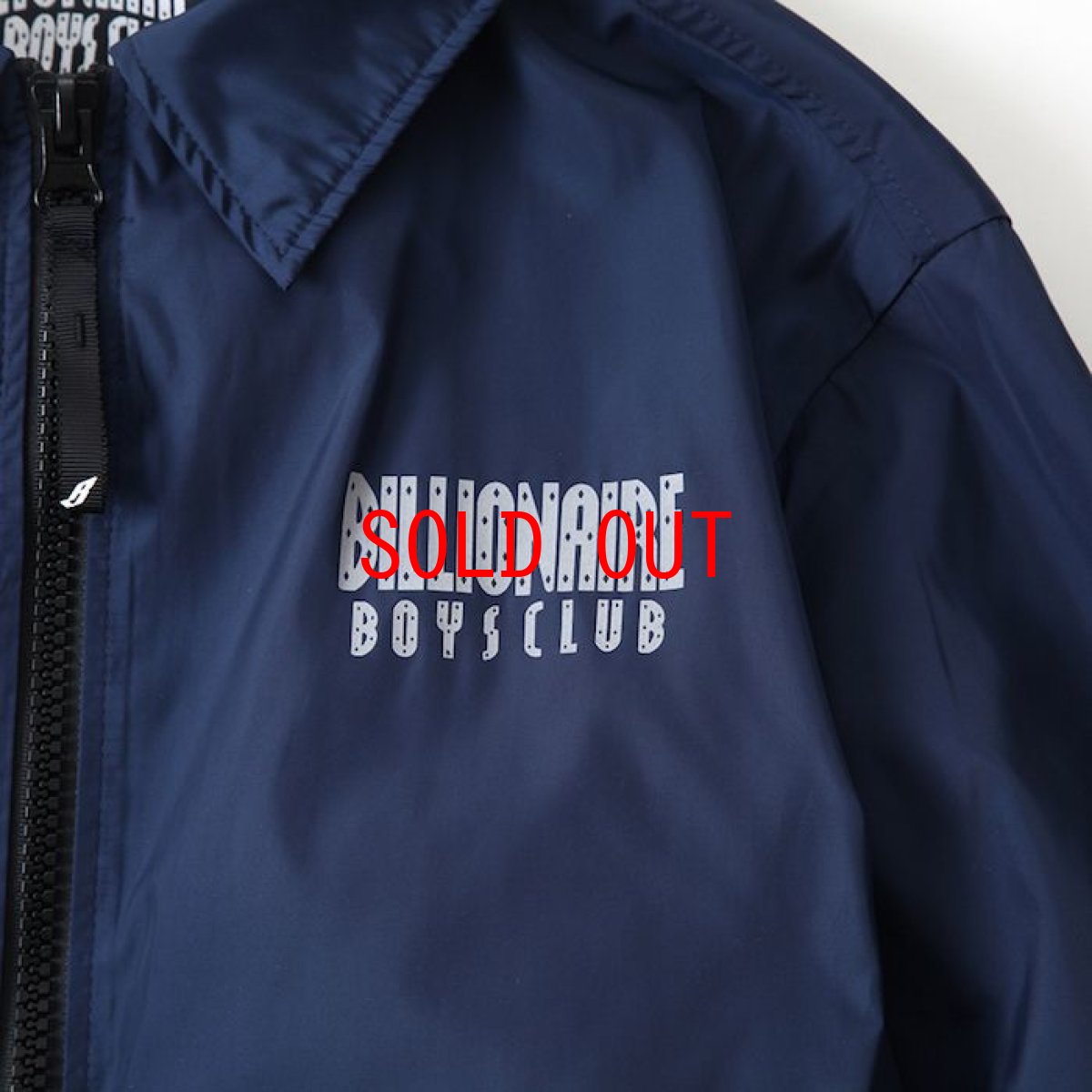画像4: Billionaire Boys Club (ビリオネアボーイズクラブ) Reflective Zip Coach Jacket ジップ コーチ ジャケット Navy ネイビー (4)