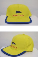 画像1: Nautica(ノーティカ) ＋ UO Snapbuck Cap Logo Neon Yellow スナップバック キャップ  (1)