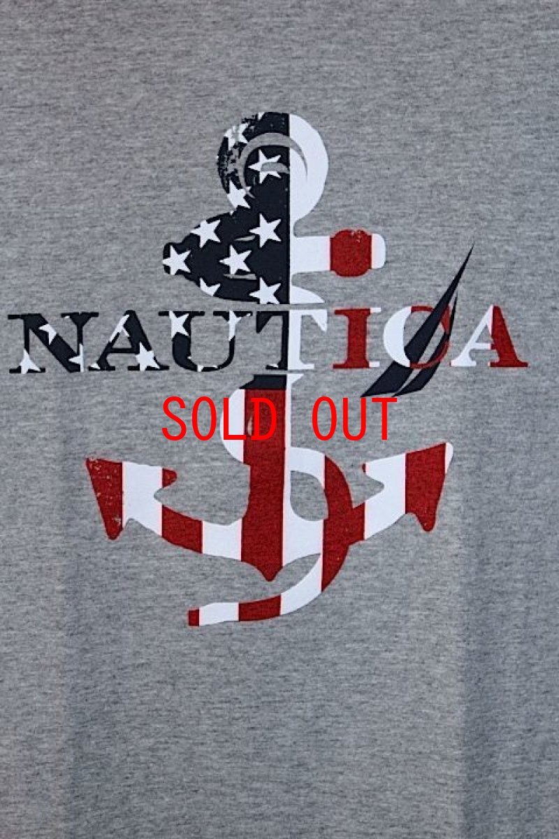 画像1: Nautica(ノーティカ) Anchor Flag Tee Gray アンカー フラッグ Logo ロゴ Tシャツ (1)