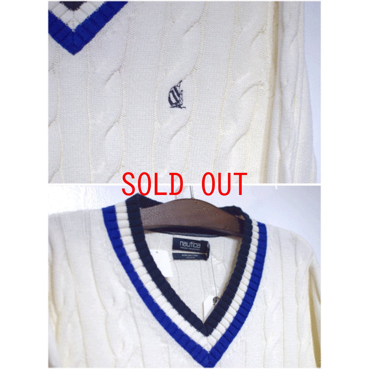 画像3: Nautica(ノーティカ) V-Neck Knit Sweater Vネック ニット セーター  (3)