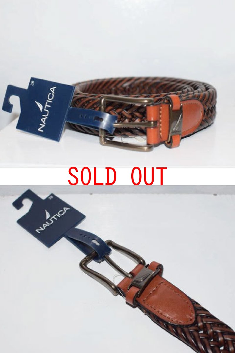 画像1: Nautica(ノーティカ) Mesh Leather Belt メッシュ レザー ベルト  (1)