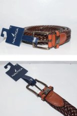 画像1: Nautica(ノーティカ) Mesh Leather Belt メッシュ レザー ベルト  (1)