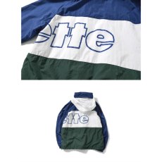 画像2: Lafayette(ラファイエット) Outline Logo Classic Nylon Anorak Jacket Navy ナイロン アノラック ジャケット (2)