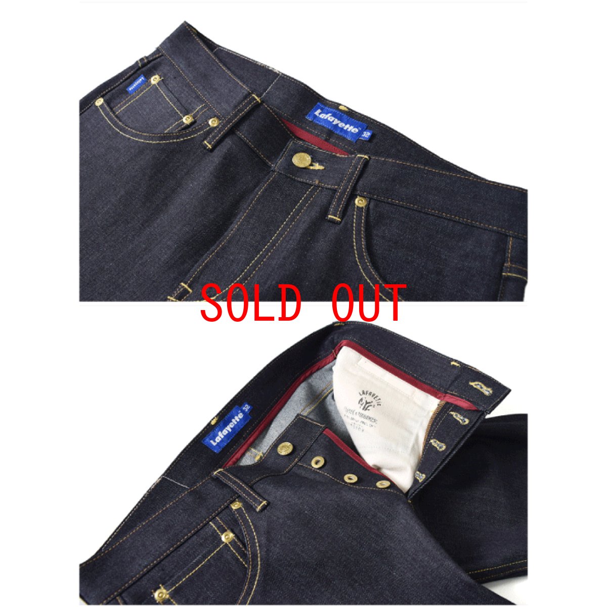 画像3: 5Pocket Selvage Stretch Denim Pants Slim Fit Indigo Low デニムパンツ インディゴ スリム (3)