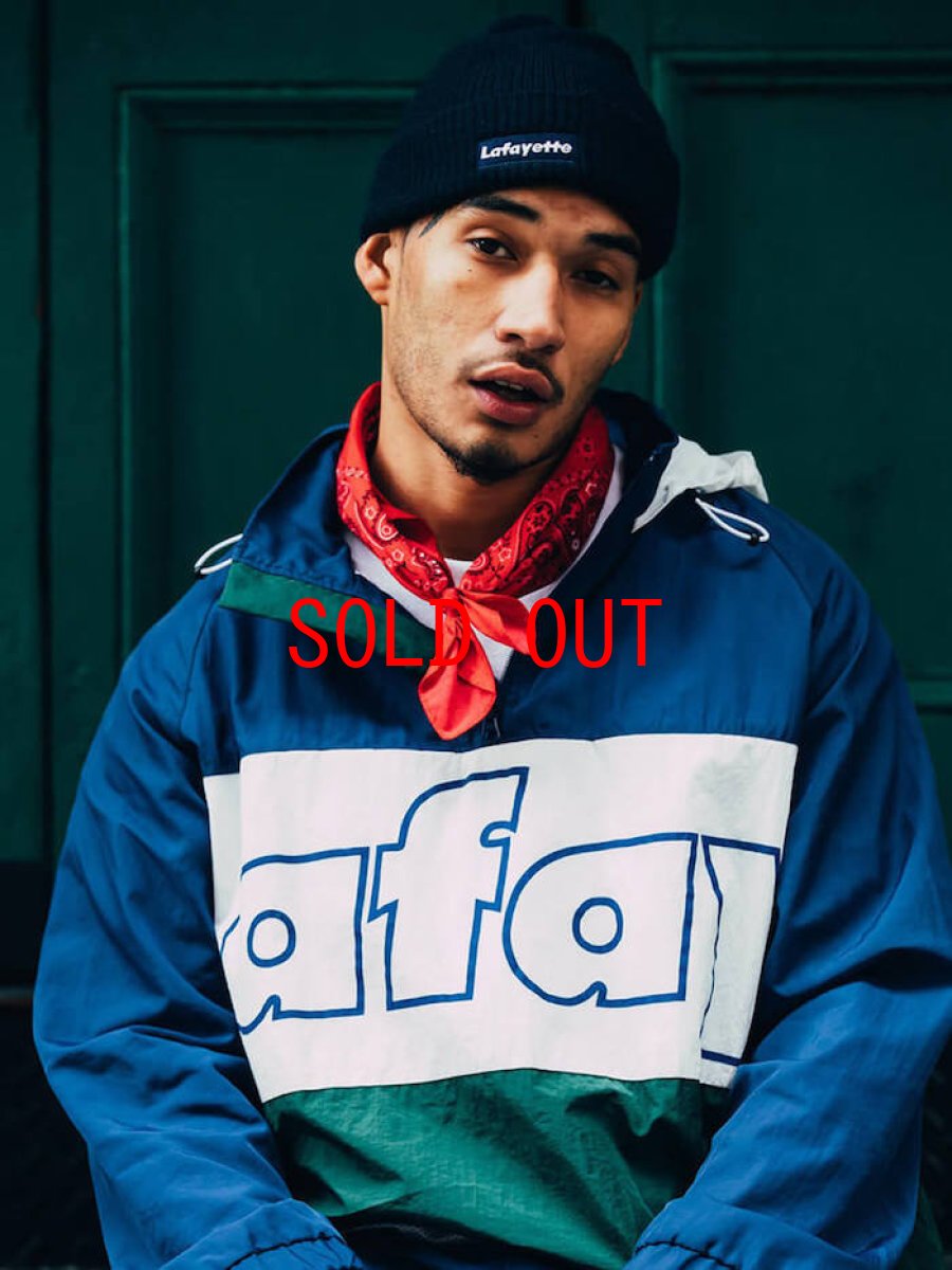 画像6: Lafayette(ラファイエット) Outline Logo Classic Nylon Anorak Jacket Navy ナイロン アノラック ジャケット (6)